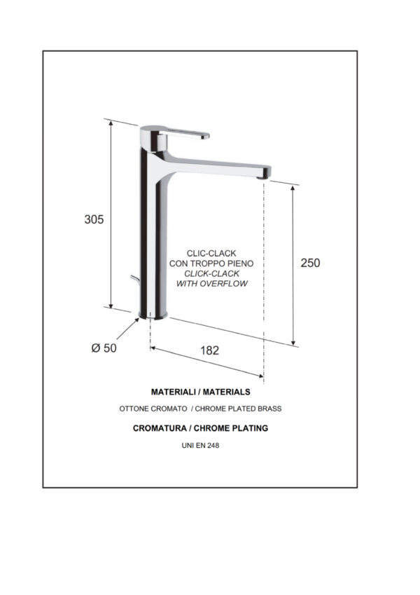 Mitigeur lavabo Enzan, modèle haut – Image 2