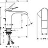 Hansgrohe  Vivenis 110, Mitigeur de lavabo, chromé – Image 3